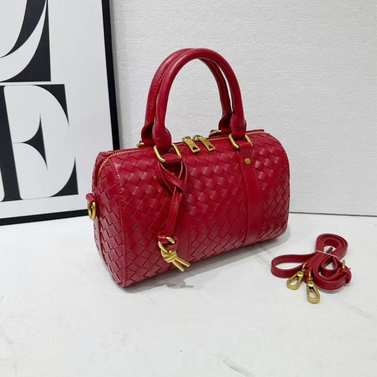 Versatile Women's Large Capacity Hand-woven Business Bags