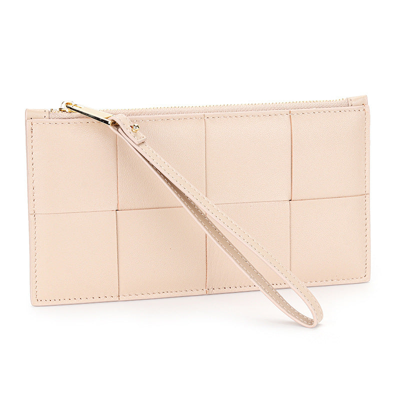 Leather Long Clutch Fashion Woven Large Ladies Wallets