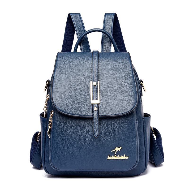 Spring Style Korean Fashion Soft Leather Backpacks