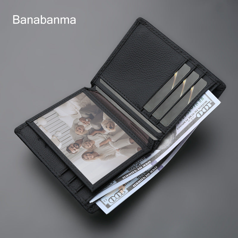 Men's Fashion Business Litchi Grain Large Capacity Men's Wallet