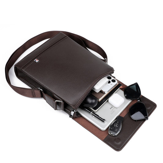 Men's Fashion Business With Lid Vertical Men's Messenger Bags