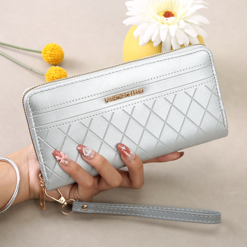 Women's Style Long Large Capacity Plaid Clutch Korean Ladies Wallet