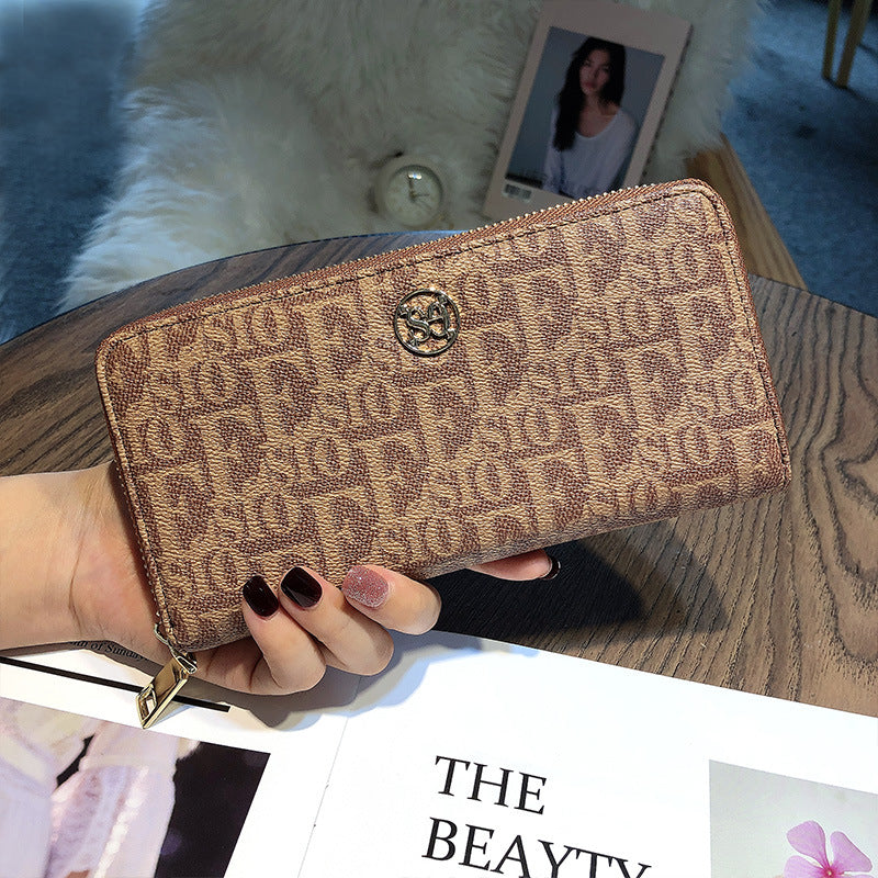 Women's Long Large Capacity One Zipper Ladies Wallet
