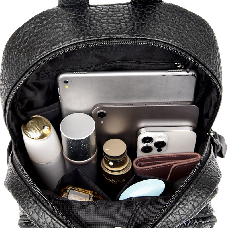 Women's Korean Fashion Trendy Soft Leather Backpacks