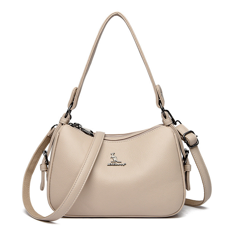 Women's Kangaroo Soft Leather Mother Simple Versatile Crossbody Bags