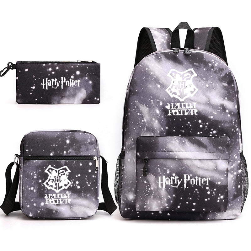 Harry Potter College Badge Pencil Three-piece Backpacks