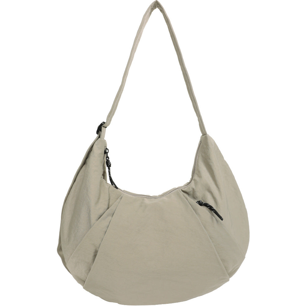 Women's & Men's Solid Color Simple Cycling Style Nylon Crossbody Bags