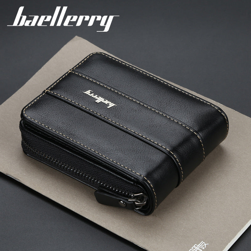 Men's Zipper Multiple Slots Creative Driving License Portable Coin Purses