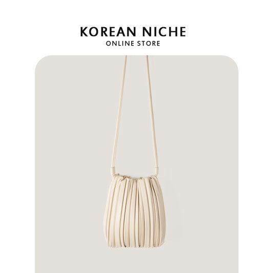 Pleated Texture Korean Niche Design Candy Bucket Bags