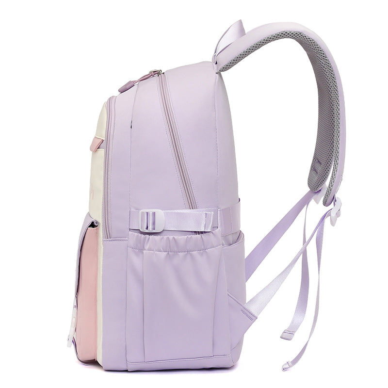 Good-looking Early High College Female Contrast Middle School Students' Schoolbags