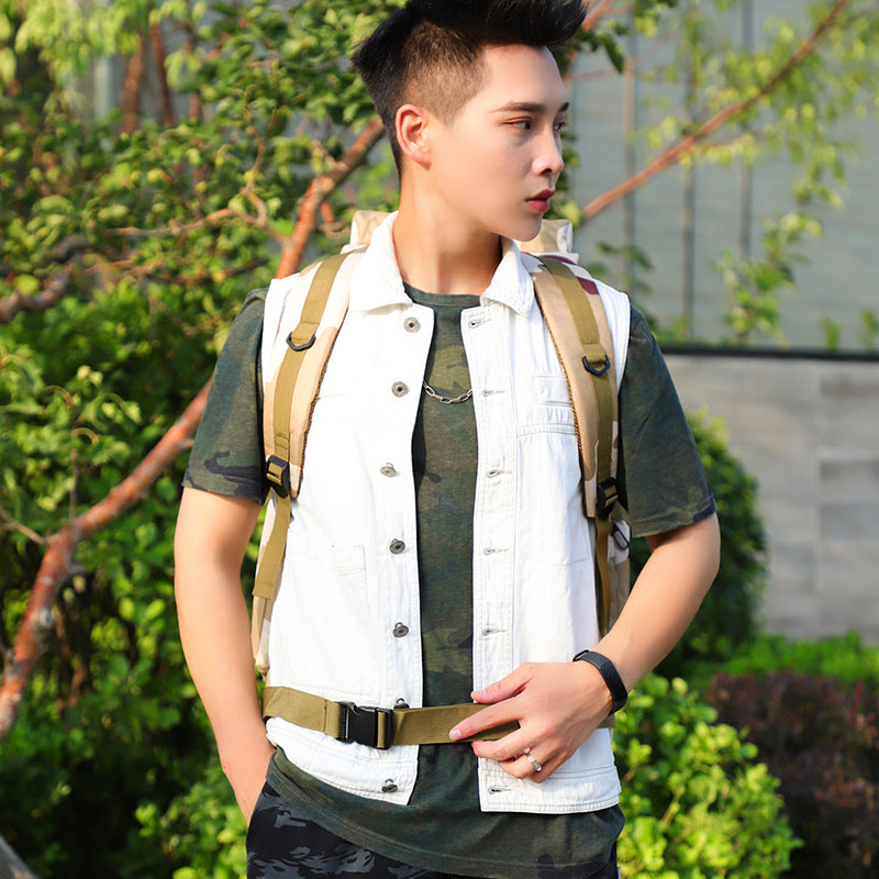 Men's Camouflage Combat Large Capacity Hiking Camping Backpacks