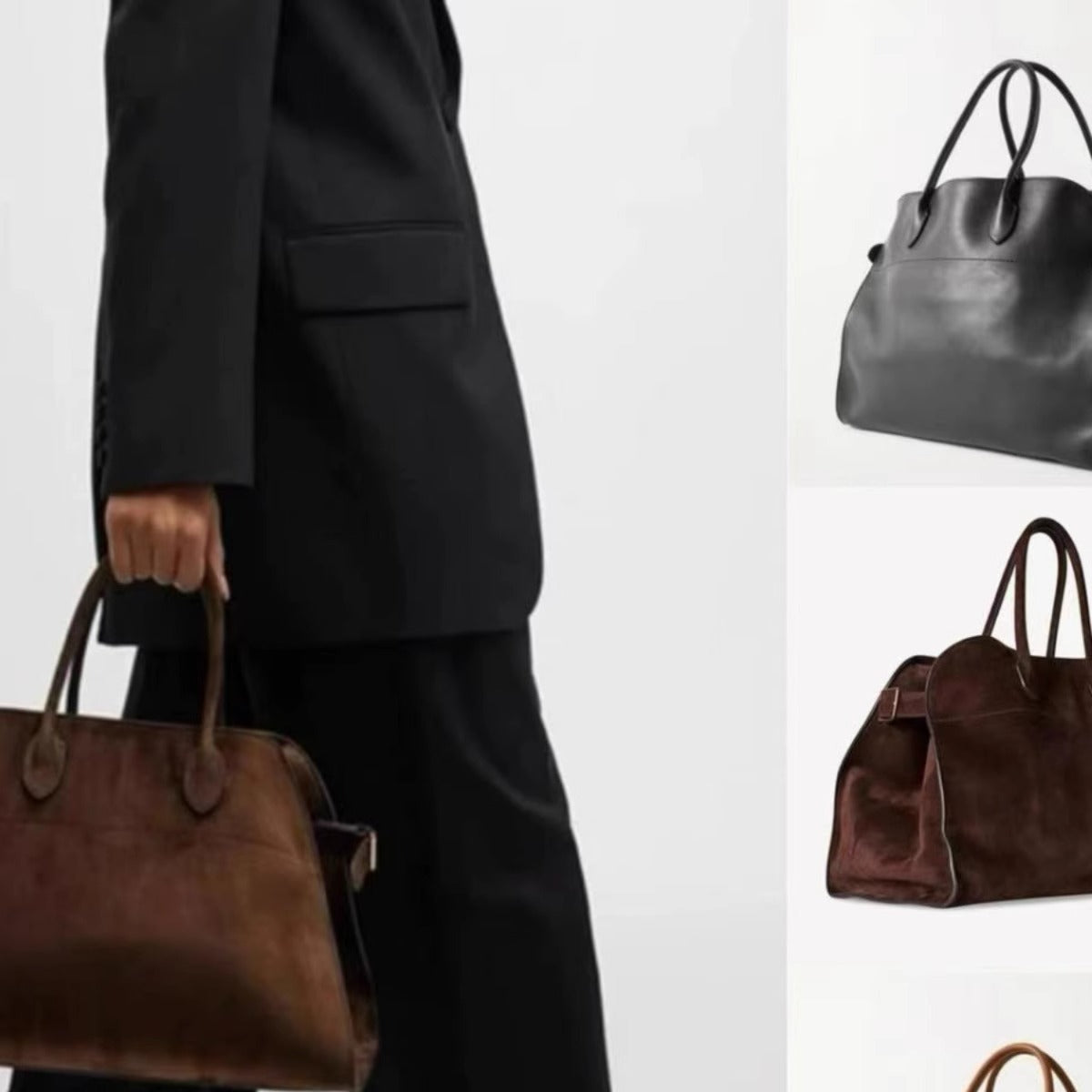 First Layer Cowhide Genuine Leather Large Handbags