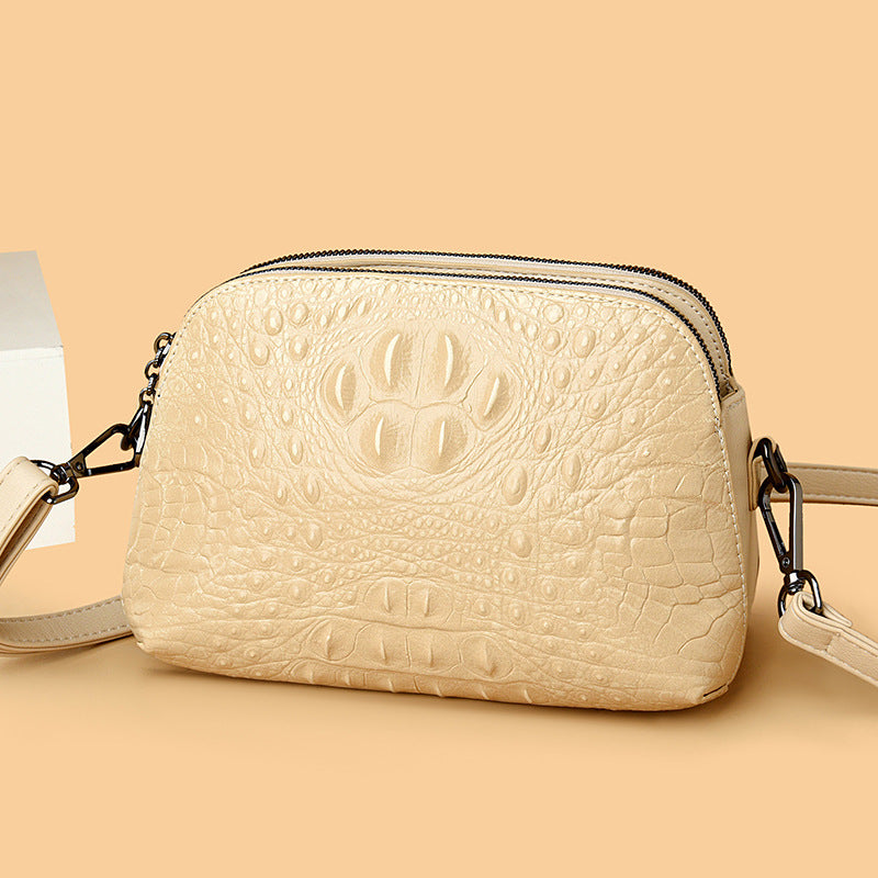 Women's Fashion Crocodile Pattern Shell Large Capacity Handbags