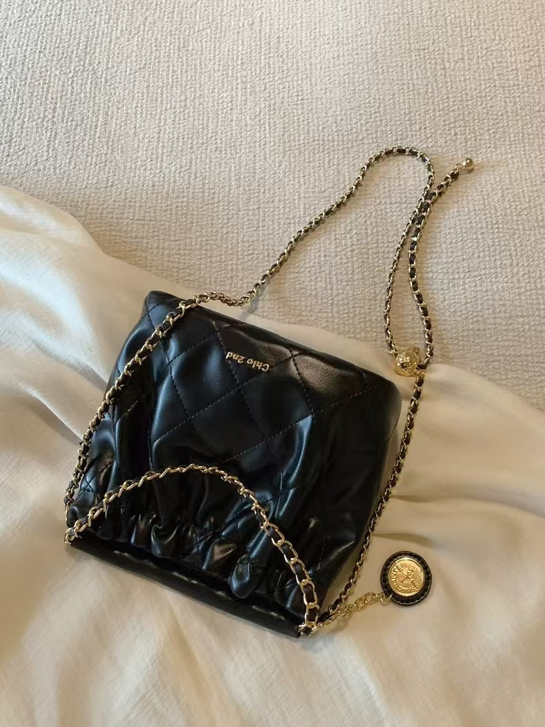 Women's South Wind Gold Party Pleated Versatile Bags