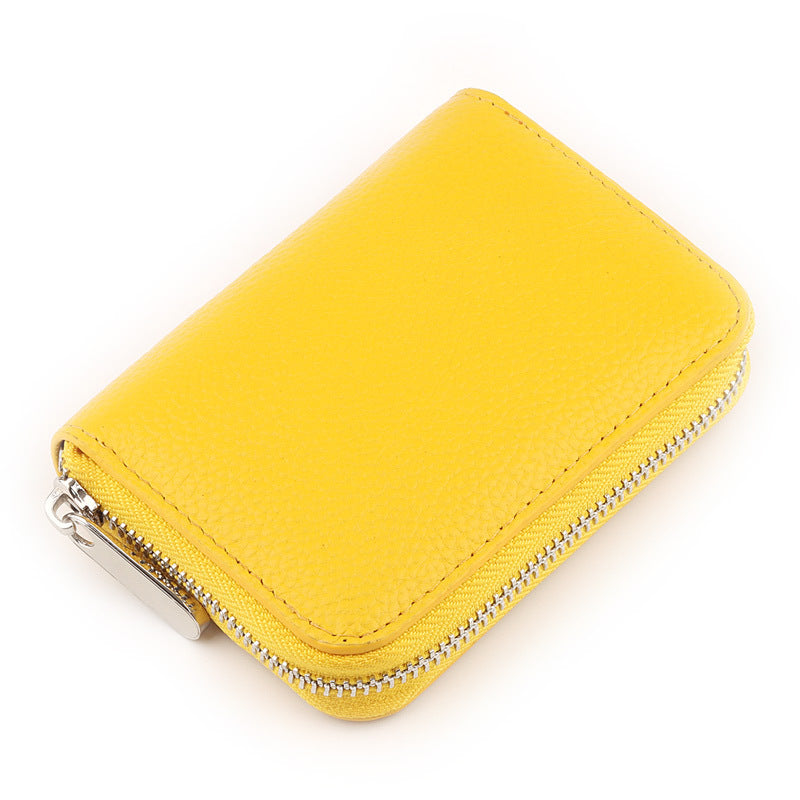 Women's & Men's First Layer Cowhide Short Genuine Leather Coin Purses