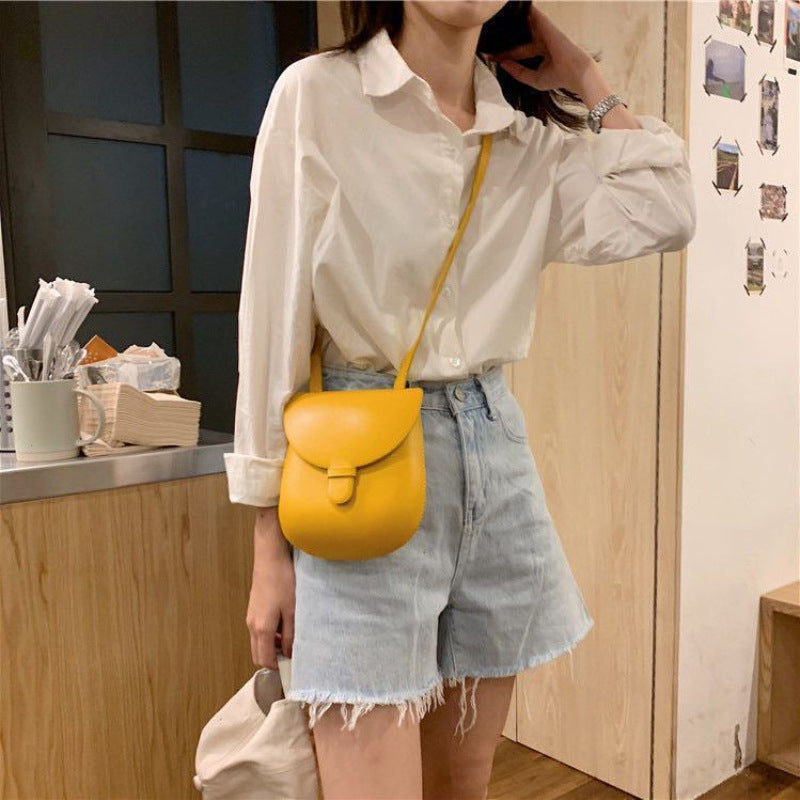Korean Style Vintage Saddle High-grade Fashion Simple Versatile Large Capacity Women's Messenger Bag