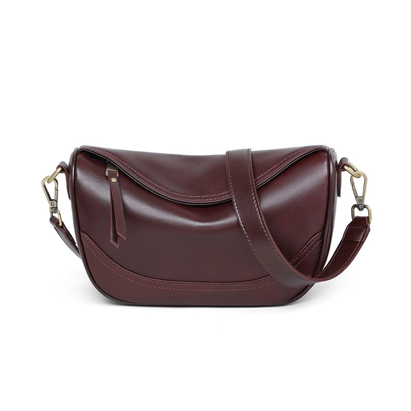 Women's Genuine Leather Commuter High Sense Dumpling Women's Messenger Bag