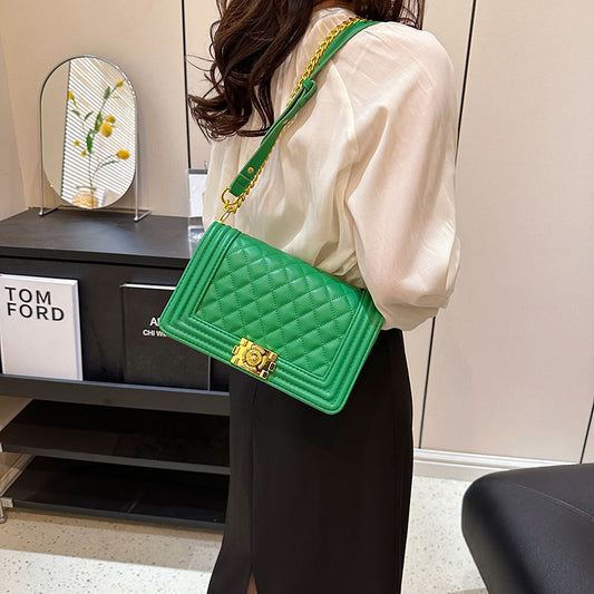 Women's Embroidery Line Fashion Classic Style Chain Shoulder Bags
