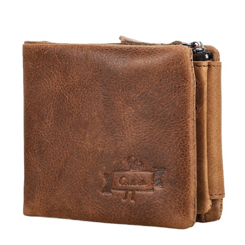 Men's Angel First Layer Cowhide Horizontal Male Men's Wallet