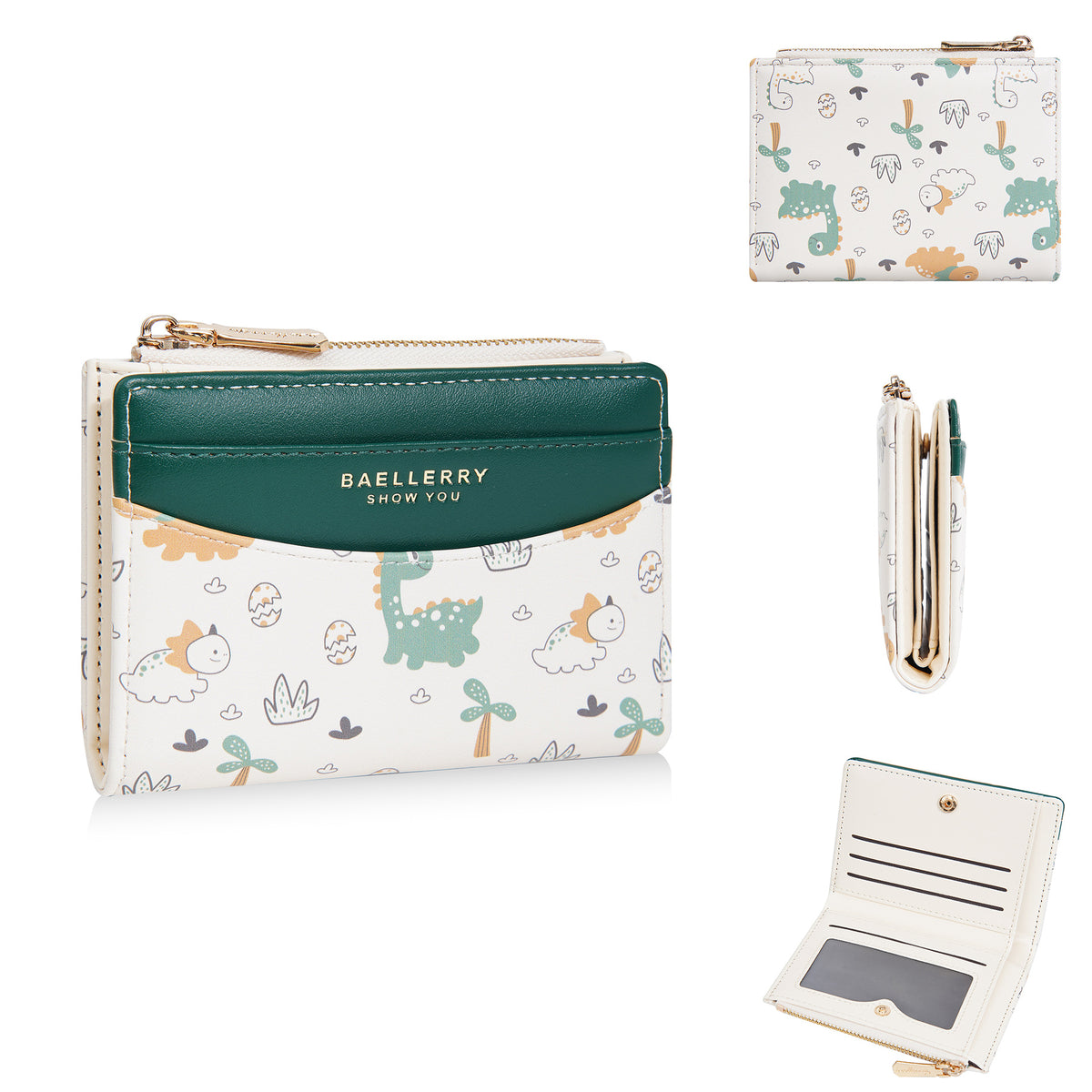Women's Fashion Dinosaur Printed Niche Zipper High Sense Card Holder
