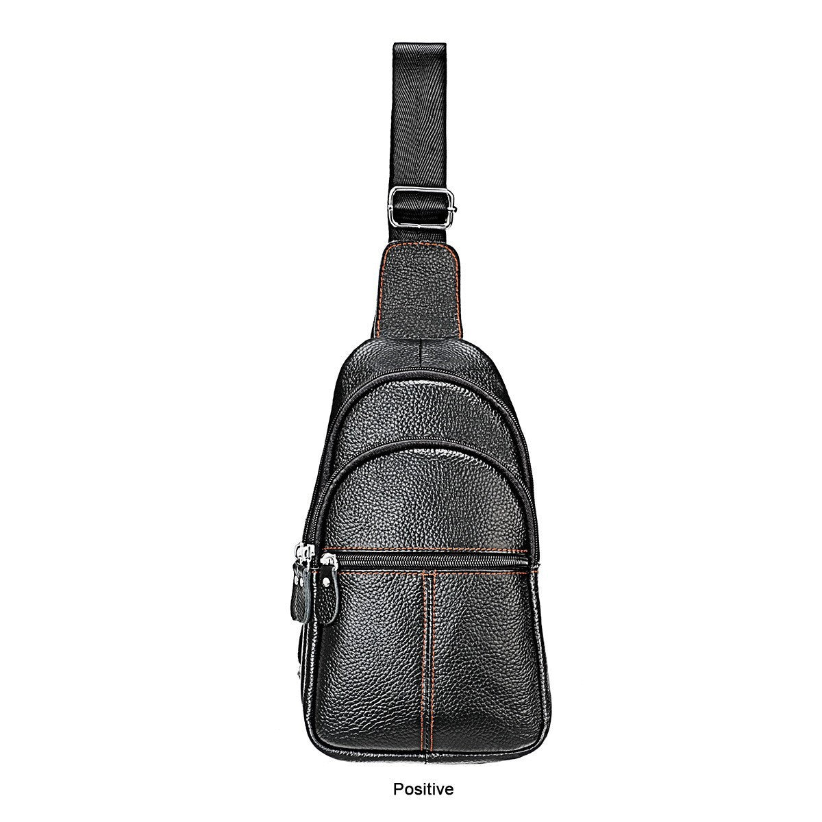 Men's Leisure Top Layer Cowhide Tourism Large Men's Chest Bags