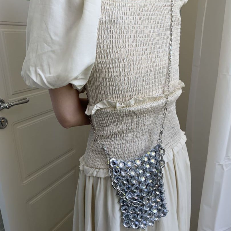 Handmade Niche Fairy Steamed Crystal Bun Crossbody Bags