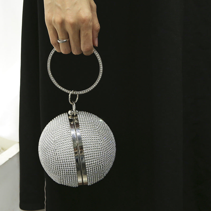 Round Ball Dinner Gold Sier Chain Evening Bags