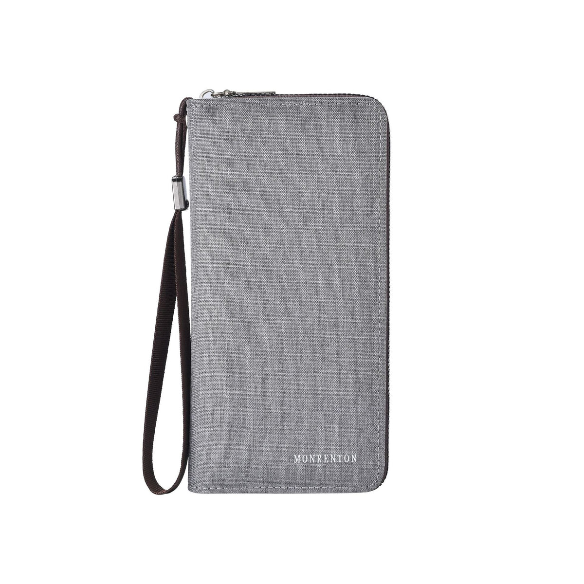 Men's Zipper Green Simple Fashion Long Type Handbags