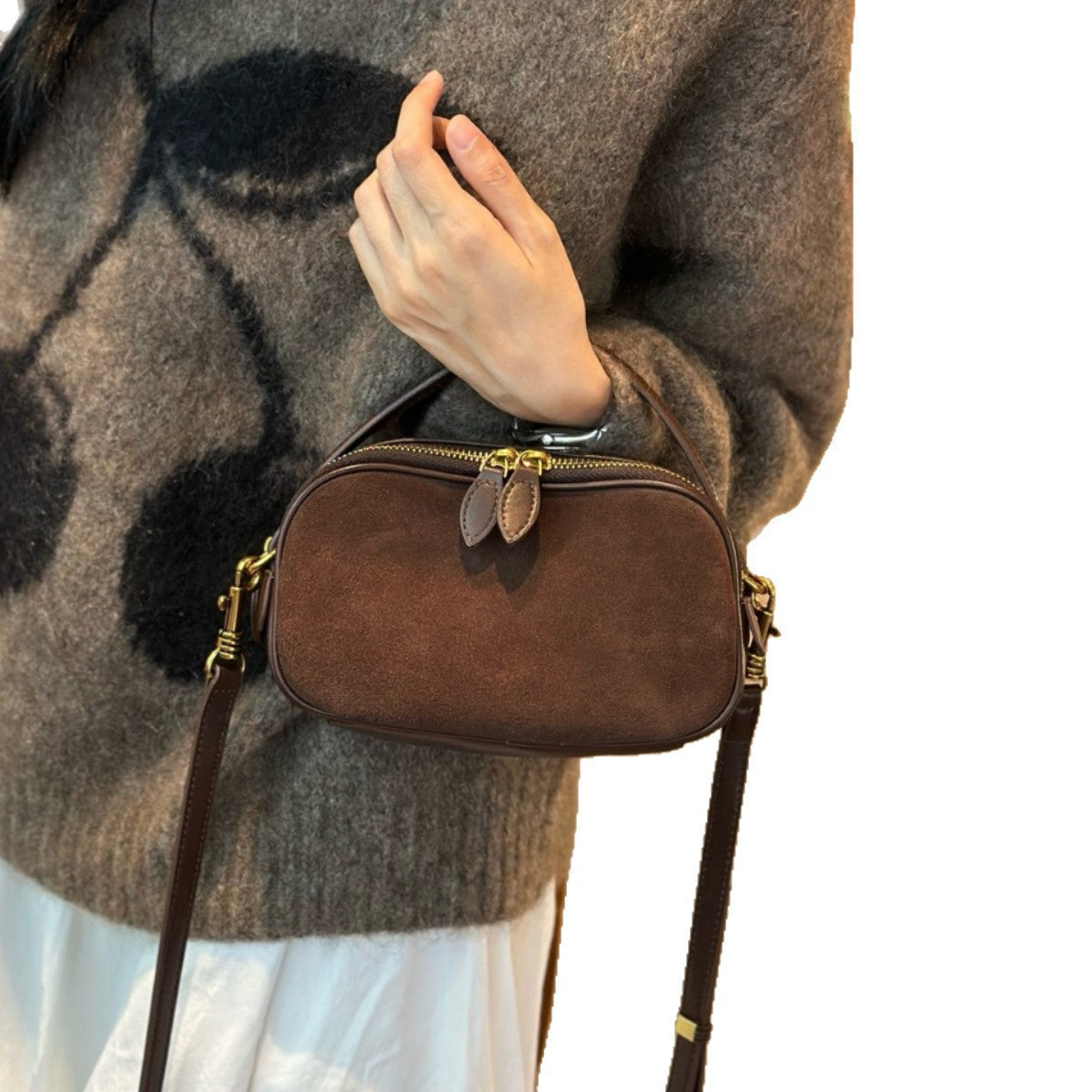 Women's Genuine Leather Matte Retro Easy Matching Temperament Women's Handbag