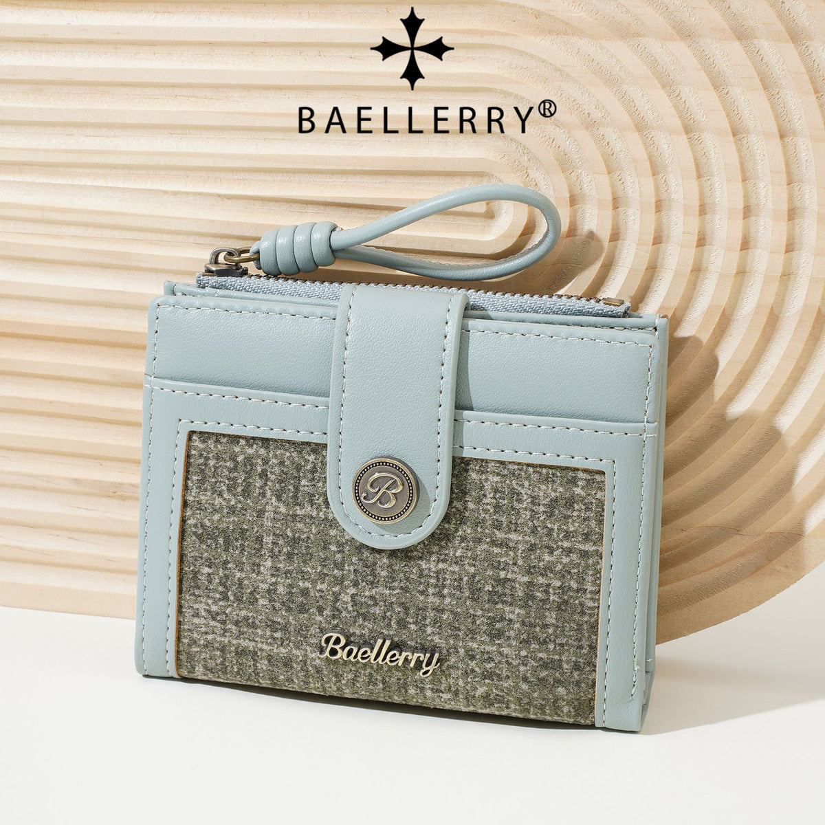 Women's High-grade Color Matching Zipper Multi Slots Ladies Wallet