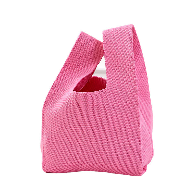 Candy Gift Simple Knitted Solid Color Handbags