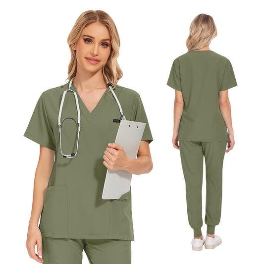 Color Fruit Green Short-sleeved Nurse Jogging Uniform
