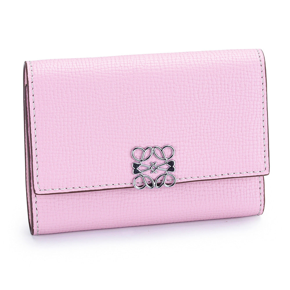Women's Leather Short Stylish Versatile Folding Multiple Ladies Wallet