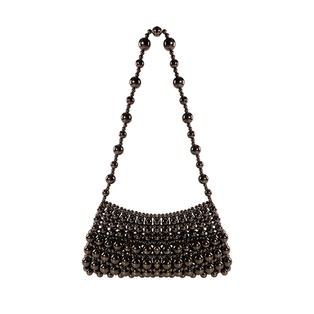 Retro Imitation Pearl Chain Hand-woven Beads Underarm Handbags