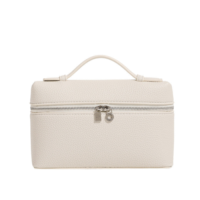 Women's Genuine Leather Lunch Box Lychee Pattern Handbags