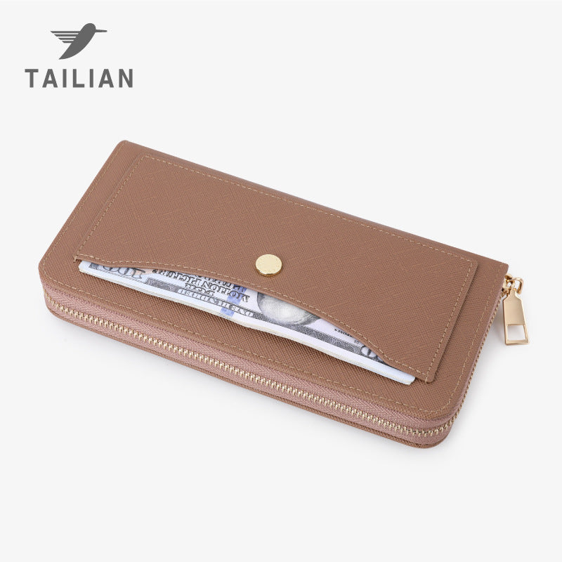 Women's Large Capacity Fashion Advanced Leather Long Ladies Wallet