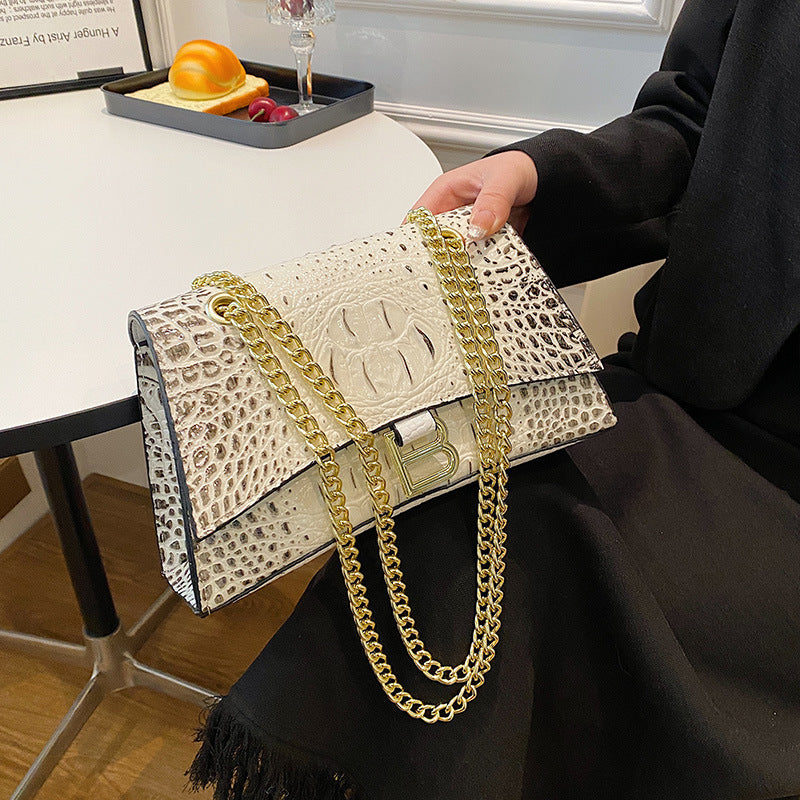 Women's Chain Retro Crocodile Pattern Trendy Bags