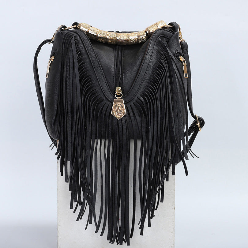 Women's Innovative Graceful Tassel Fashion Pillow Handbags