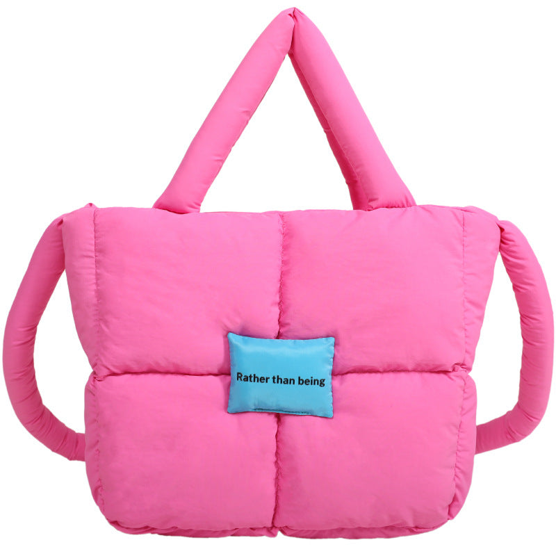 Women's Large Capacity Commuter Quilted Down Underarm Crossbody Bags