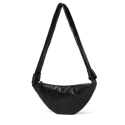 Women's Spring Niche Sheepskin Croissant Genuine Leather Underarm Shoulder Bags