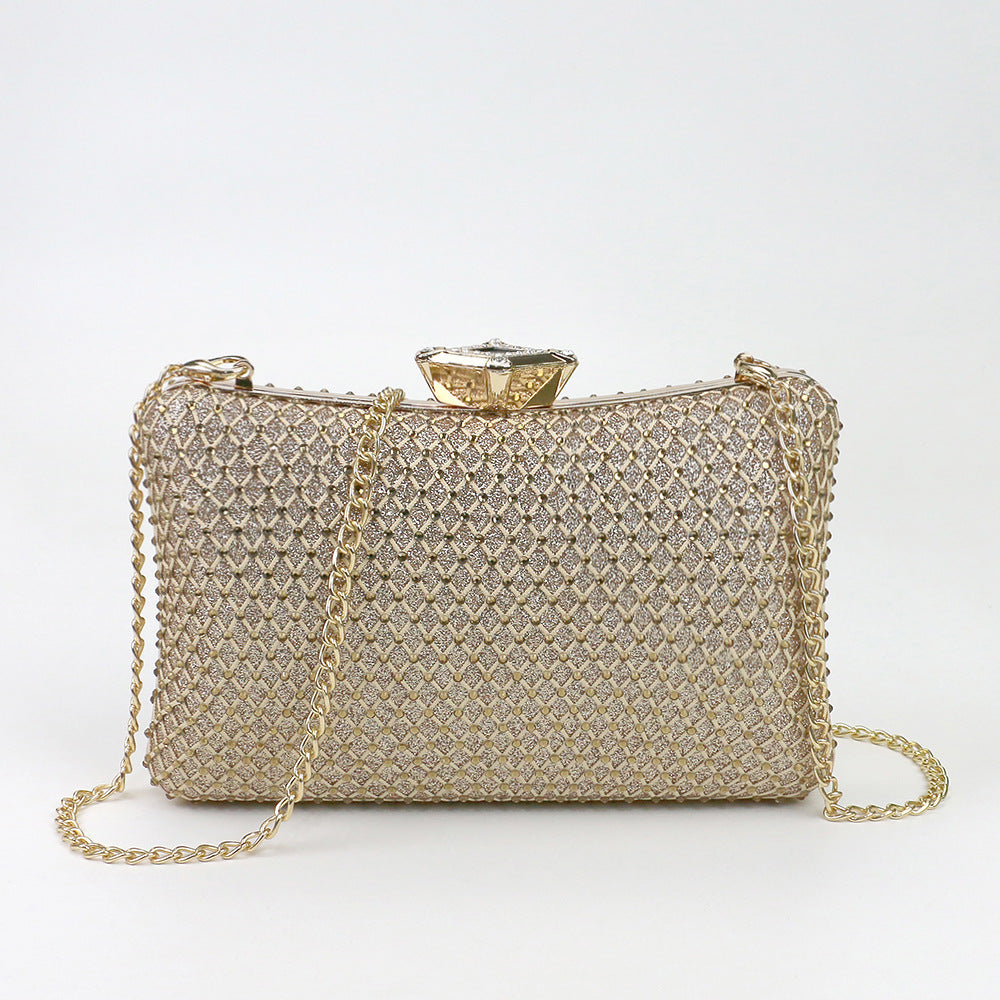 Fashion Net Drill Dinner Clutch Banquet Crossbody Bags