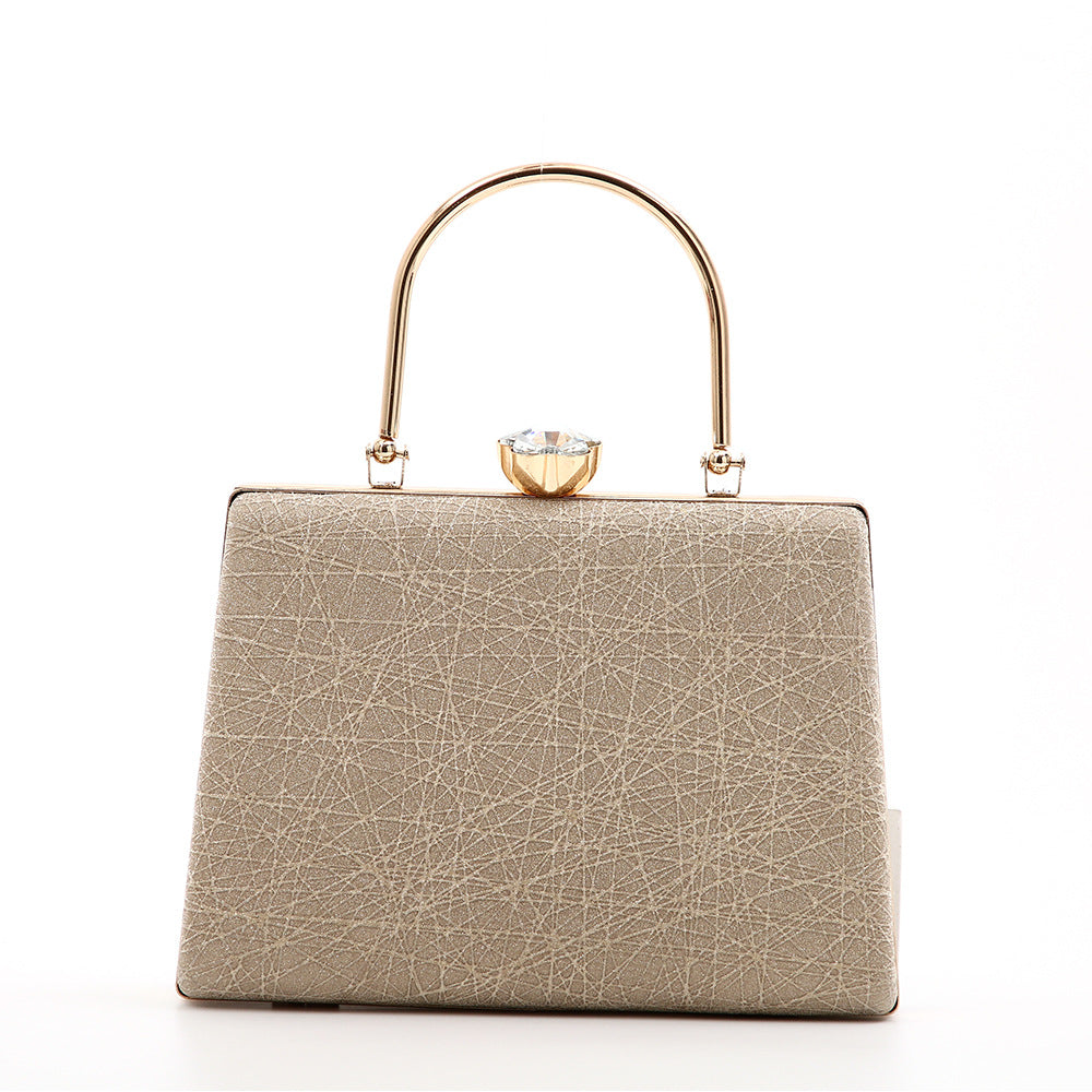 Shiny Simple Large Capacity Dinner Trapezoidal Evening Bags