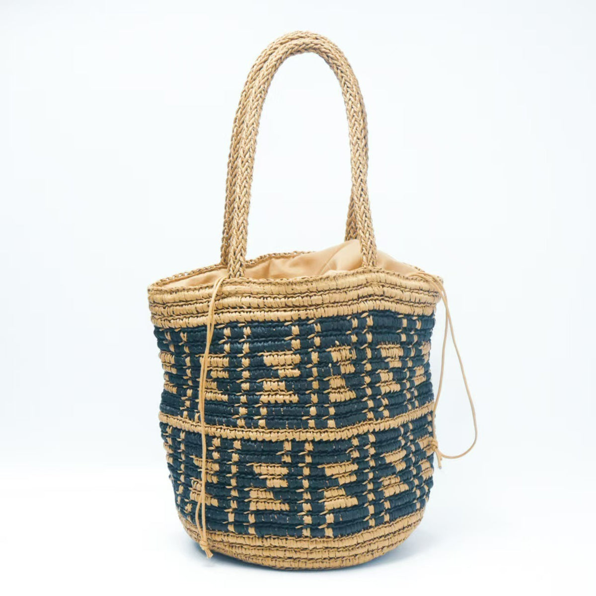 Design Ethnic Style Handmade Drawstring Woven Fashion Women's Shoulder Bag