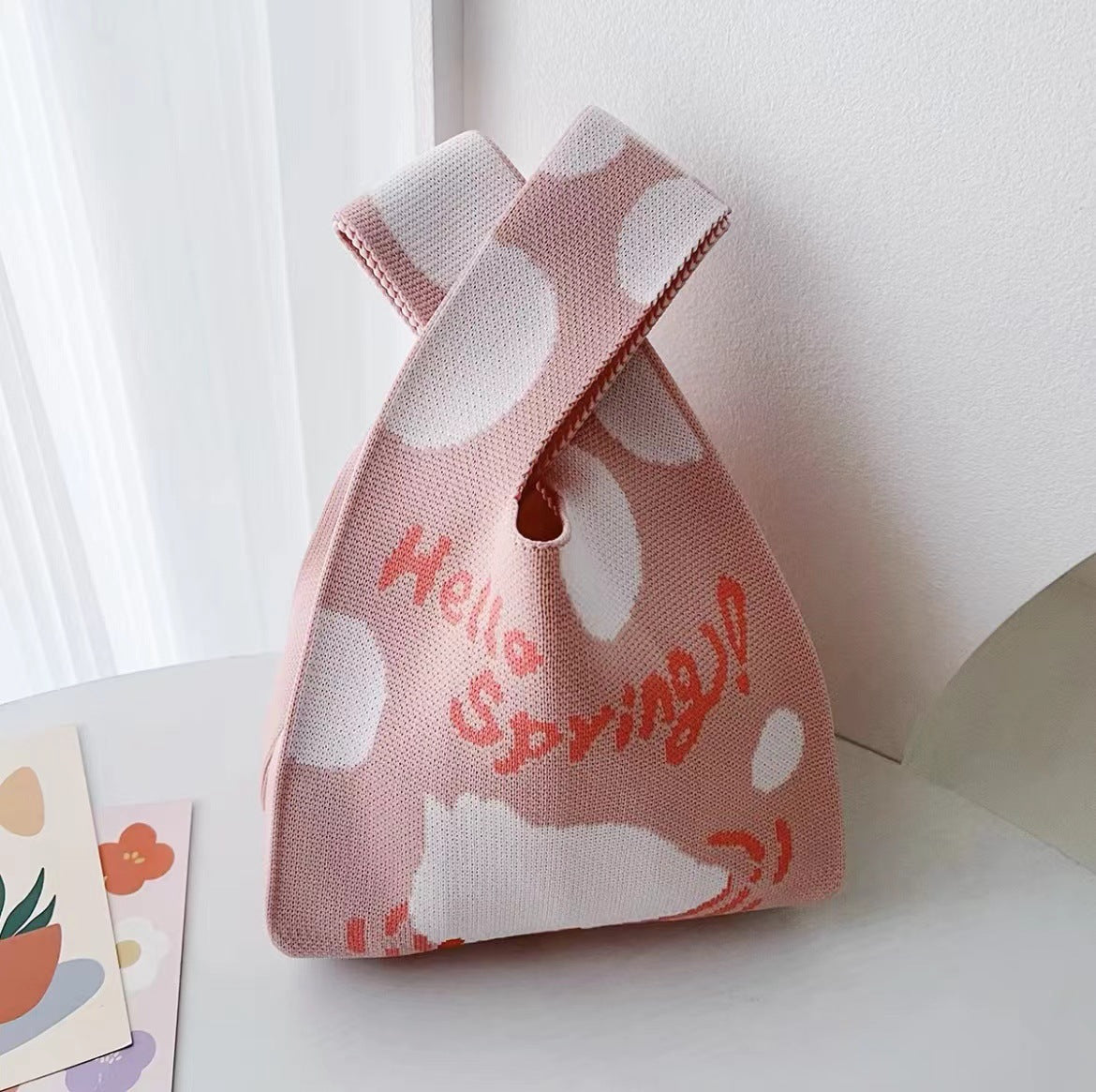 Pretty Knitted Sweet Potato Wrist Woven Women's Handbag