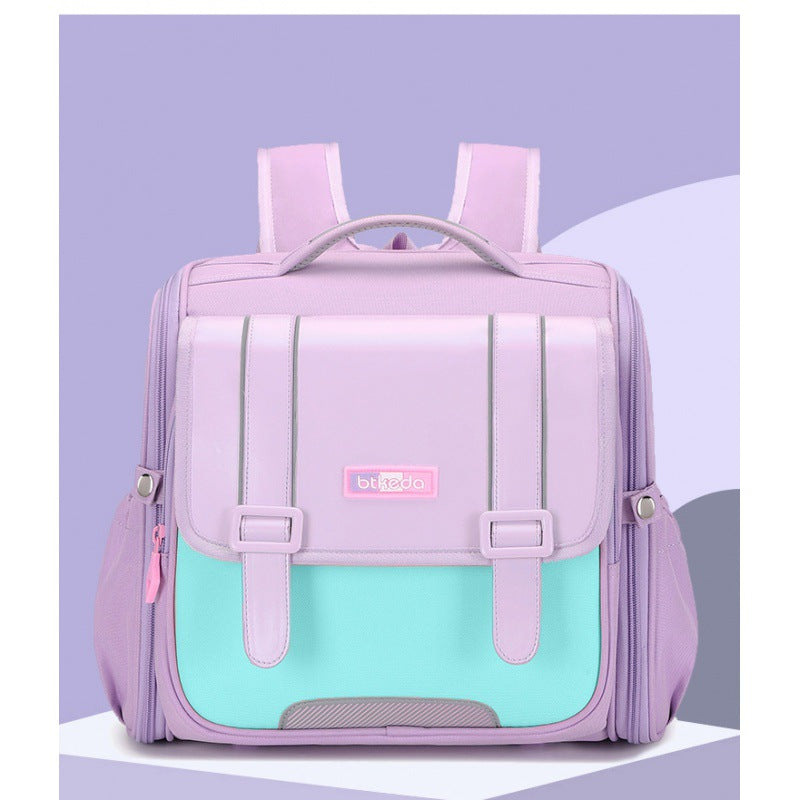 Children's Version British Style Large Capacity Pressure Relief Support Elementary School Students' Schoolbags