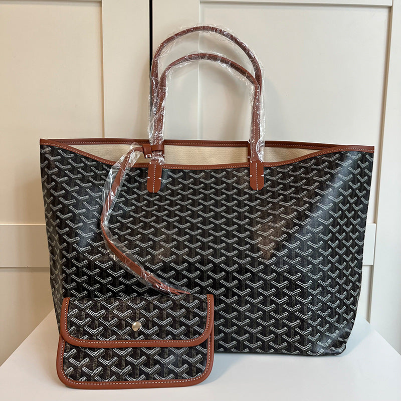 Women's Dog Teeth Large Capacity Shopping One Shoulder Bags