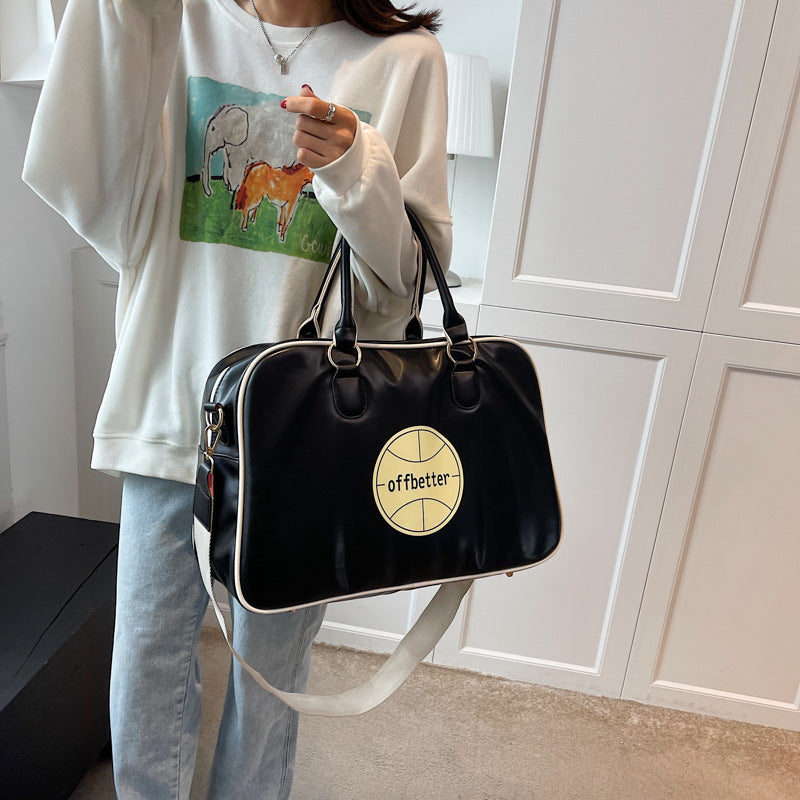 Women's Capacity Korean Fashionable Fresh Simple Baseball Shoulder Bags