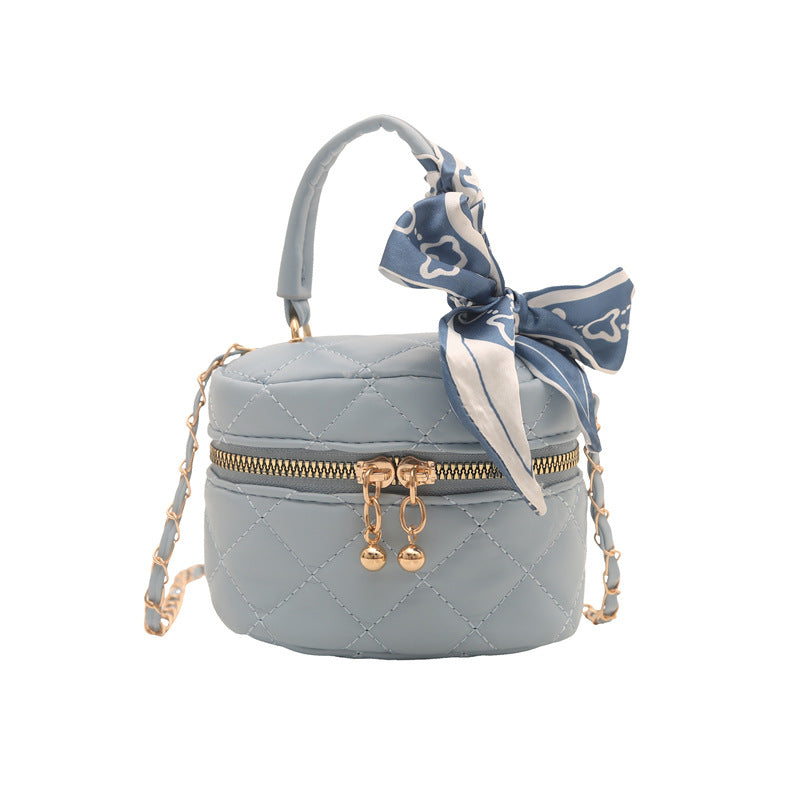 Color Embroidery Thread Popular Bow Scarf Personal Leisure Commuter Western Women's Shoulder Bag