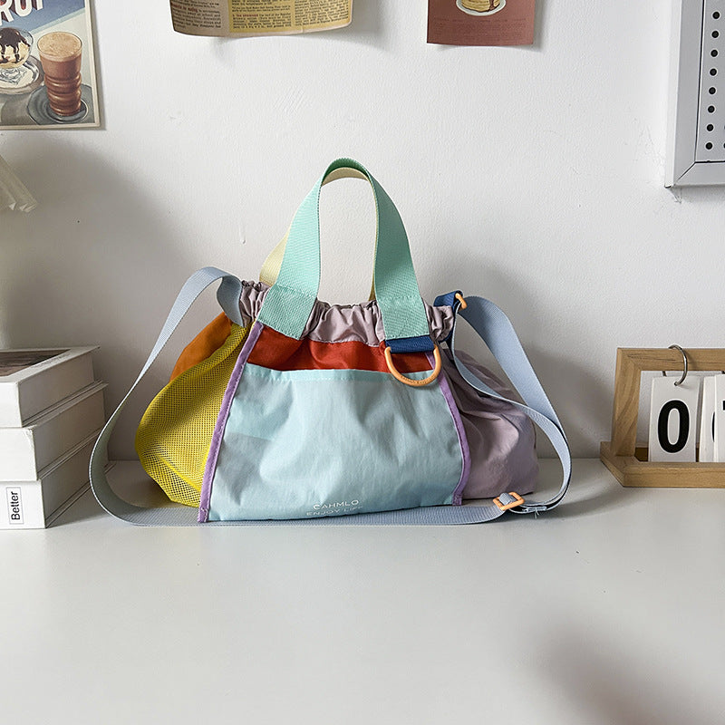 Women's Dopamine Color Matching Portable Dumpling Fashion Bags