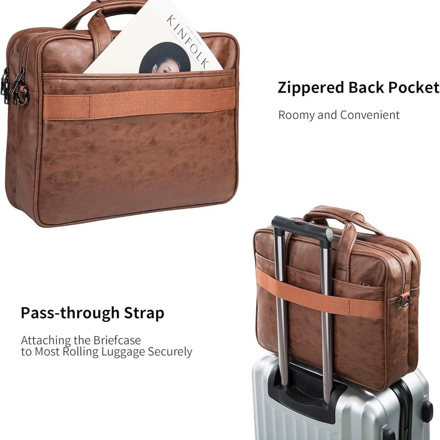 Men's Creative Leather Inch Notebook Business Laptop Bags